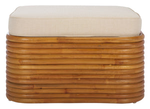 Flanders Rattan Pole Ottoman | Safavieh Couture - CWK2019