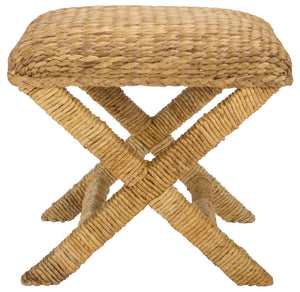 Caprianna Waterhyacinth Stool | Safavieh Couture - CWK2022