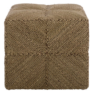 Malta Woven Seagrass Ottoman | Safavieh Couture - CWK2028