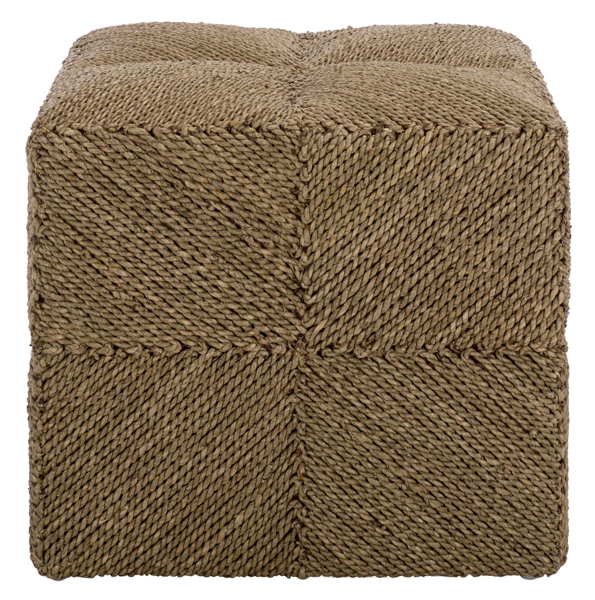 Malta Woven Seagrass Ottoman | Safavieh Couture - CWK2028