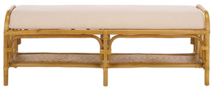 Flanders Rattan Pole Bench | Safavieh Couture - CWK2032