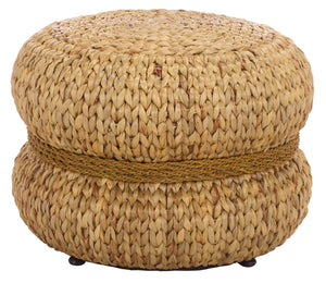 Olwynn Water Hyacinth Ottoman | Safavieh Couture - CWK2033