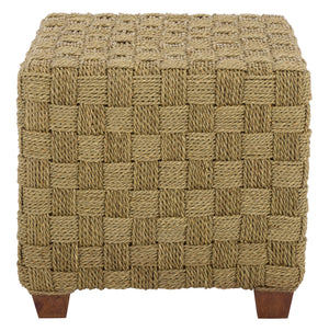 Norabelle Square Seagrass Ottoman | Safavieh Couture - CWK2034
