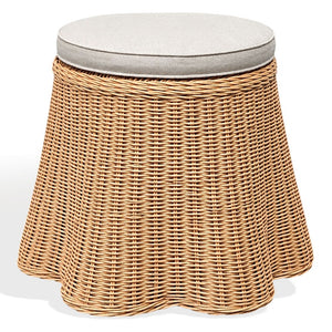 Bayley Rattan Stool | Safavieh Couture - CWK2046