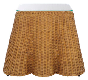 Hylda Square Rattan Accent Table | Safavieh Couture - CWK3010
