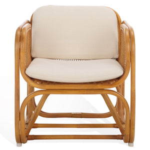 Brauner Rattan Pole Accent Chair | Safavieh Couture - CWK3014