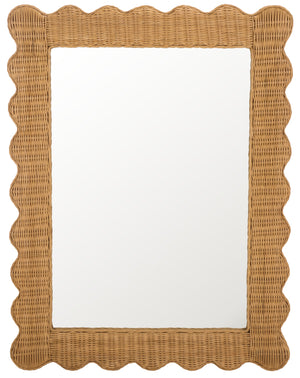 Glendetta Rattan 40" Mirror | Safavieh Couture - CWK3022