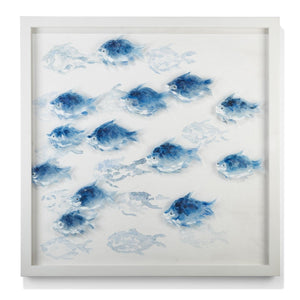 Two's Company School of Fish Hand-Painted Wall Art