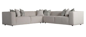Bliss Fabric Sectional - White/Cream (Railroad) | Bernhardt - K1878 - P7432A, P7441A, P7442A