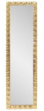 La Bailadora Bright Gold Ruffled Metal Dressing Mirror | Howard Elliot - HE170028