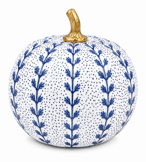Navy Meadow Sprig Pumpkin