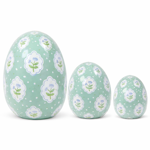 Sage Green Polka Dot & Tulip Egg