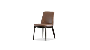 MAVEN Dining Chair Cacao Brown Sauvage Leather | Mobital - DCH-MAVE-CABR-