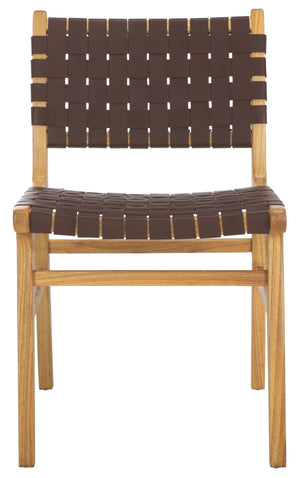 Taika Woven Leather Dining Chair (Set of 2) | Safavieh - DCH4000