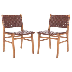 Safavieh Taika Woven Leather Dining Chair, DCH4000