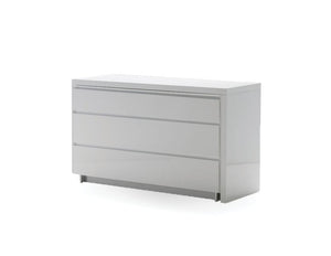 SAVVY Dresser with Extension White High Gloss / Soft Closing Drawers | Mobital - DRE-SAVV-WHIT-