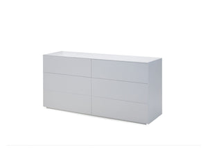 VEX Double Dresser White Matte / Soft Close Drawers | Mobital - DRE-VEX9-MWHI-NE