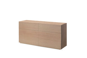 VEX Double Dresser White Oak Veneer / Soft Close Drawers | Mobital - DRE-VEX9-WOAK-INE