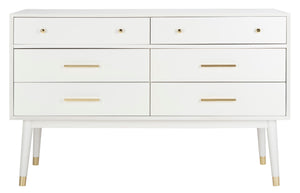 Zack 6 Drawer Wood Dresser | Safavieh Couture - DUP1004