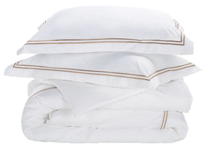 Hotel Collection 2-Line Embroidered Duvet Cover Set | Safavieh - DVT1001