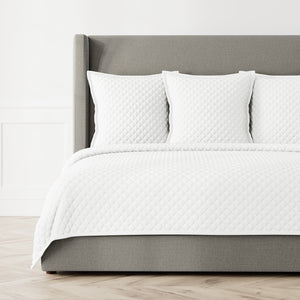 Double Diamond Coverlet Set - White | Ann Gish