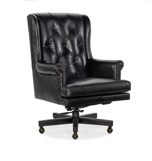 Charleston Executive Swivel Tilt Chair - Black | Hooker Furniture - EC110-099