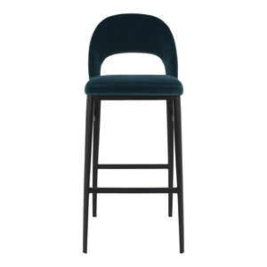Roger Barstool Teal Velvet | Moe's Home Collection - EJ-1037-36
