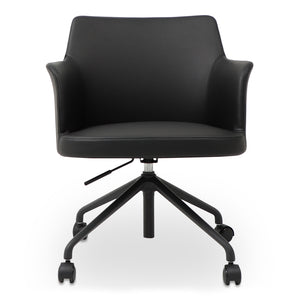 Morris Office Chair PVC Black | Moe's Home Collection - EJ-1047-02