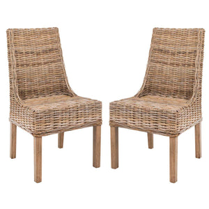Suncoast 18''H Rattan Arm Chair (Set Of 2) | Safavieh - FOX6503