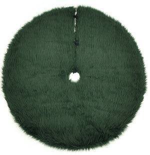 Momeni Rug Furry Tree Skirt Collection | Green - FTREEFTS-1GRN