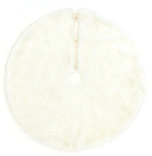 Momeni Rug Furry Tree Skirt Collection | White - FTREEFTS-1WHT