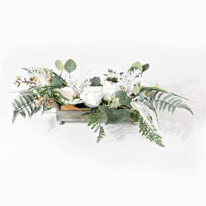 Faux 10" Rose & Fern Potted Arrangement | Safavieh - FXP1013
