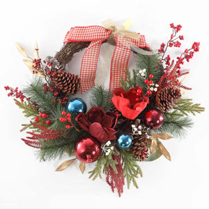 Faux 28" Magnolia Oval Wreath | Safavieh - FXP1089
