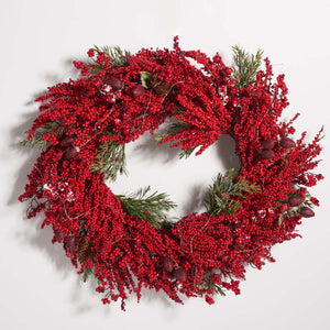 Safavieh Faux 30 Berry & Pine Led Wreath , FXP1093