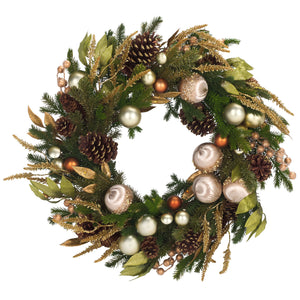 Golden Luxe 28" Wreath | Safavieh - FXP1098