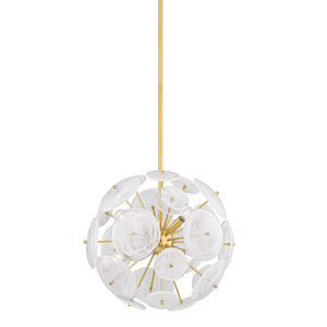 TAMARA Chandelier - Aged Brass | Mitzi Lighting - H1004806-AGB