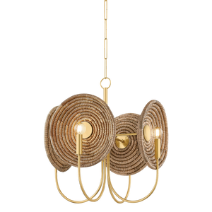 ASHBY Chandelier - Aged Brass | Mitzi Lighting - H1020704-AGB