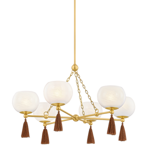 NIYA Chandelier - Aged Brass | Mitzi Lighting - H1039806-AGB