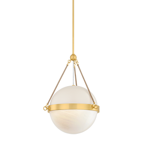 ABBIE Pendant - Aged Brass/Soft Bisque | Mitzi Lighting - H1040701-AGB/SBQ