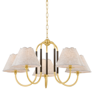 JANIE Chandelier - Aged Brass/True Bronze | Mitzi Lighting - H1043805-AGB/TRB