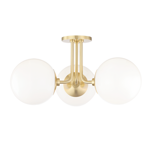 Stella Semi Flush | Mitzi Lighting - H105603-AGB