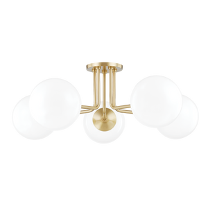 Stella Semi Flush | Mitzi Lighting - H105605-AGB
