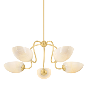 Reva Chandelier - Aged Brass | Mitzi Lighting - H1064805-AGB