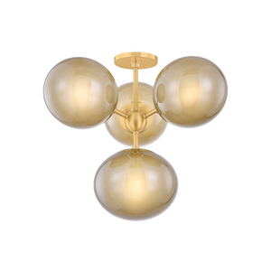 Zaley Semi Flush - Aged Brass | Mitzi Lighting - H1073604-AGB