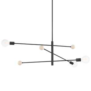 Slater Chandelier | Mitzi Lighting - H491803-SBK