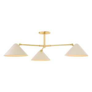 SONJA Semi Flush - True Bronze/Soft Bisque | Mitzi Lighting - H993603-AGB/SBQ