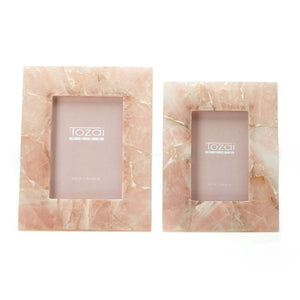 Two's Company Pink Quartz  Photo Frames in Gift Box (includes 2 Sizes: 4 x 6 and 5 x 7)