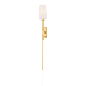Ginny Plug-In Sconce - Aged Brass | Mitzi Lighting - HL1067101-AGB