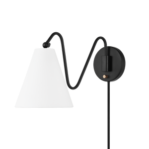 Onda Plug-in Sconce | Mitzi Lighting - HL699101-SBK
