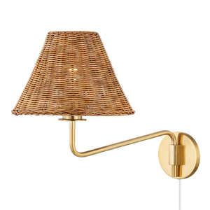 Issa Plug-in Sconce | Mitzi Lighting - HL704201-AGB